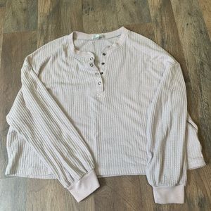 Z Supply snuggle up thermal top vintage pink